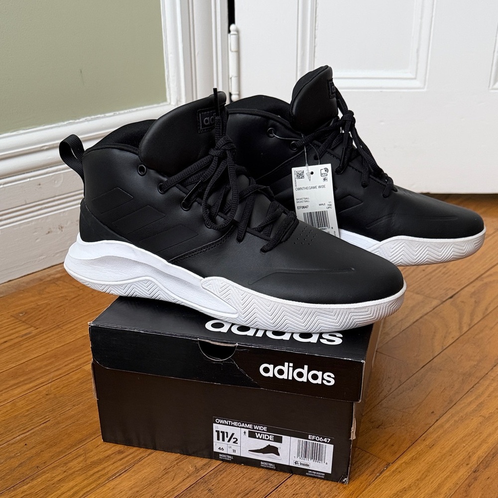 Adidas Men's OwnTheGame Black basketball shoes 11.5 Wide